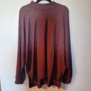 Banana Republic Womens Purple Ribbed Mock Neck Sweater Size XL